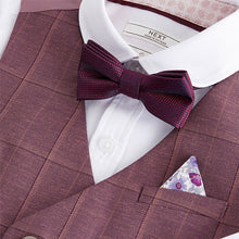 Load image into Gallery viewer, Plum Purple Check Waistcoat Set With Shirt And Bow Tie (3mths-6yrs)