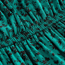 Load image into Gallery viewer, Green Ditsy Tiered Printed Dress (3-12yrs)