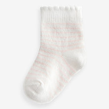 Load image into Gallery viewer, Pink Heart Stripe Baby Socks 5 Pack (0mths-2yrs)