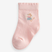 Load image into Gallery viewer, Pink fairy Baby Socks 5 Pack (0mths-2yrs)