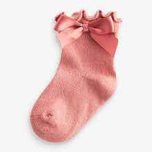 Load image into Gallery viewer, Pink Bow Baby Socks 5 Pack (0mths-2yrs)