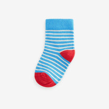 Load image into Gallery viewer, Blue/Yellow 5 Pack Baby Socks (0mths-2yrs)