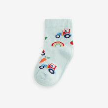 Load image into Gallery viewer, Blue/Yellow 5 Pack Baby Socks (0mths-2yrs)
