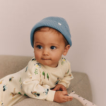 Load image into Gallery viewer, Blue/Grey Baby Beanie Hats 2 Pack (0mths-18mths)