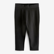 Load image into Gallery viewer, Black Ponte Cropped Capri Leggings