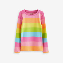Load image into Gallery viewer, Multi Stripe Long Sleeve Ribbed Top (3-12yrs)