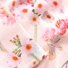 Load image into Gallery viewer, Pink Floral 1 Pack Long Sleeve Ribbed Top (3-12yrs)