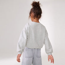 Load image into Gallery viewer, Grey Boxy Bubble 100% Cotton Hem Sweatshirt (3-12yrs)
