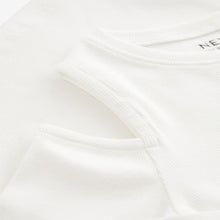 Load image into Gallery viewer, White Long Sleeve Cold Shoulder Rib T-Shirt (3-11yrs)