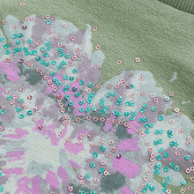 Load image into Gallery viewer, Khaki Green Sequin Heart Long Sleeve T-Shirt (3-12yrs)