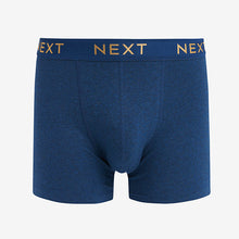 Load image into Gallery viewer, Blue/Grey Cotton Rich Boxers 4 Pack