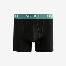 Load image into Gallery viewer, Black White Gold Waistband A-Front Boxers 8 Pack