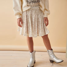 Load image into Gallery viewer, Gold Sequin Pull On Skirt (3-12yrs)