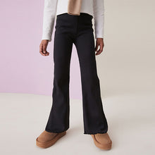 Load image into Gallery viewer, Black 1 Pack Rib Flare Leggings (3-16yrs)