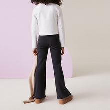 Load image into Gallery viewer, Black 1 Pack Rib Flare Leggings (3-16yrs)