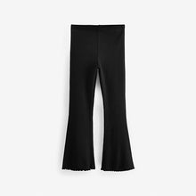Load image into Gallery viewer, Black 1 Pack Rib Flare Leggings (3-16yrs)