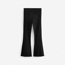 Load image into Gallery viewer, Black 1 Pack Rib Flare Leggings (3-16yrs)