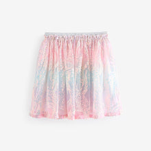 Load image into Gallery viewer, Pink/Blue Sequin Pull On Skirt (3-12yrs)