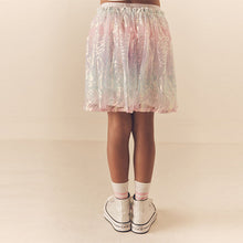 Load image into Gallery viewer, Pink/Blue Sequin Pull On Skirt (3-12yrs)