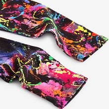 Load image into Gallery viewer, Black/Pink/Green Splat Printed Leggings (3-12yrs)