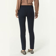 Load image into Gallery viewer, Navy Blue Zip Detail Skinny Trousers
