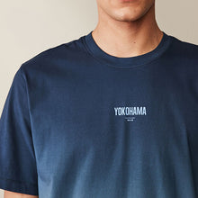 Load image into Gallery viewer, Navy Blue 100% Cotton Dip Dye T-Shirt