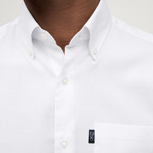 Load image into Gallery viewer, White Regular Fit Short Sleeve Easy Iron Button Down Oxford Shirt