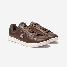 Load image into Gallery viewer, Men's Sneakers with Brown Zipper