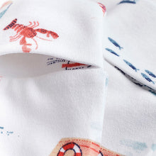 Load image into Gallery viewer, Blue Boat 3 Pack Embroidered Baby Sleepsuits (0-2yrs)