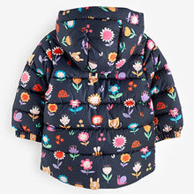 Load image into Gallery viewer, Navy Character Shower Resistant Padded Coat (3mths-6yrs)