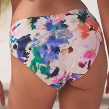 Load image into Gallery viewer, White Floral High Leg High Leg Bikini Bottoms
