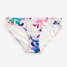Load image into Gallery viewer, White Floral High Leg High Leg Bikini Bottoms