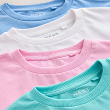 Load image into Gallery viewer, Pastels Short Sleeve Stag Embroidered T-Shirts 4 Pack (3-12yrs)