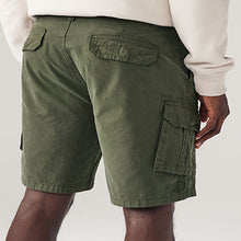 Load image into Gallery viewer, Khaki Green 100% Cotton Cargo Shorts