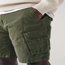 Load image into Gallery viewer, Khaki Green 100% Cotton Cargo Shorts