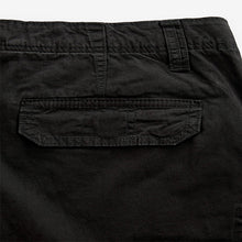 Load image into Gallery viewer, Black 100% Cotton Cargo Shorts