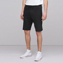 Load image into Gallery viewer, Black Zip Pocket Jersey Shorts