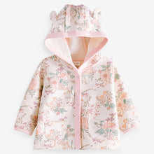 Load image into Gallery viewer, Pink Floral Lightweight Jersey Baby Jacket (0mths-18mths)