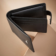 Load image into Gallery viewer, Black Signature Leather Extra Capacity Wallet