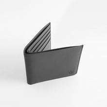 Load image into Gallery viewer, Grey Leather Bifold Wallet
