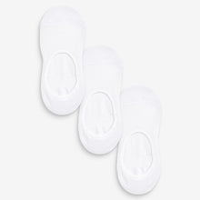 Load image into Gallery viewer, White Sports Invisible Socks 3 Pack