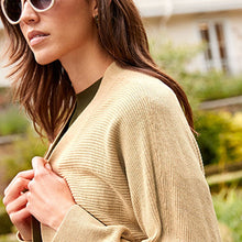 Load image into Gallery viewer, Camel Brown Cosy Ribbed Cardigan