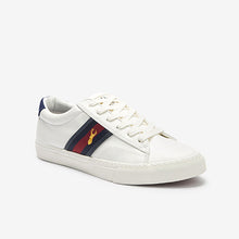 Load image into Gallery viewer, White Stripe Stag Trainers