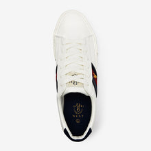 Load image into Gallery viewer, White Stripe Stag Trainers