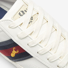 Load image into Gallery viewer, White Stripe Stag Trainers