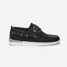 Load image into Gallery viewer, Men's Boat Shoes Soft Navy Leather