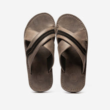 Load image into Gallery viewer, MAXENCE Men's Lightweight Brown Leather Mules