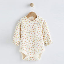 Load image into Gallery viewer, Green Duck and Floral Baby 2 Piece Woven Dungarees And Bodysuit (0mths-18mths)