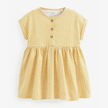 Load image into Gallery viewer, Yellow Ochre Baby Jersey Dress (0mths-18mths)