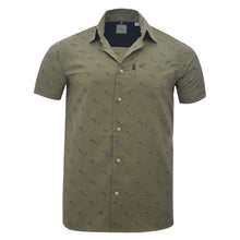 Load image into Gallery viewer, Zebra Print Easy Iron Button Down Short Sleeve Oxford Shirt